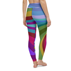 Abstract Curved Lines Yoga Leggings - Beyond T-shirts