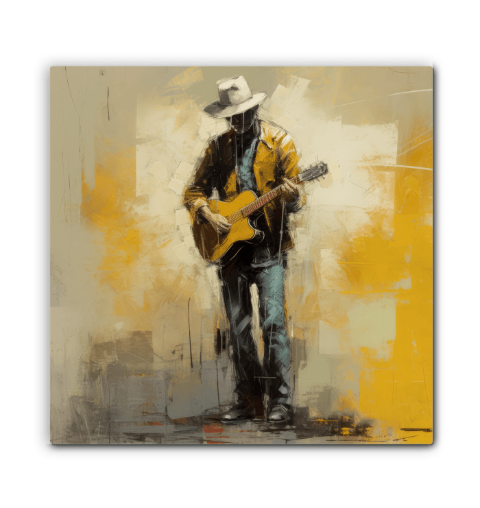 Detailed craftsmanship of Acoustic Anthem Canvas art