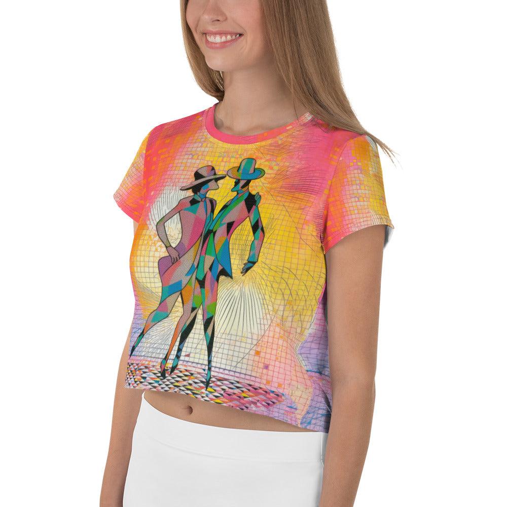 Aerial Balletic Attire All-Over Print Crop Tee - Beyond T-shirts