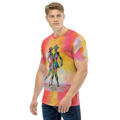 Stylish Aerial Balletic T-shirt for Men on model