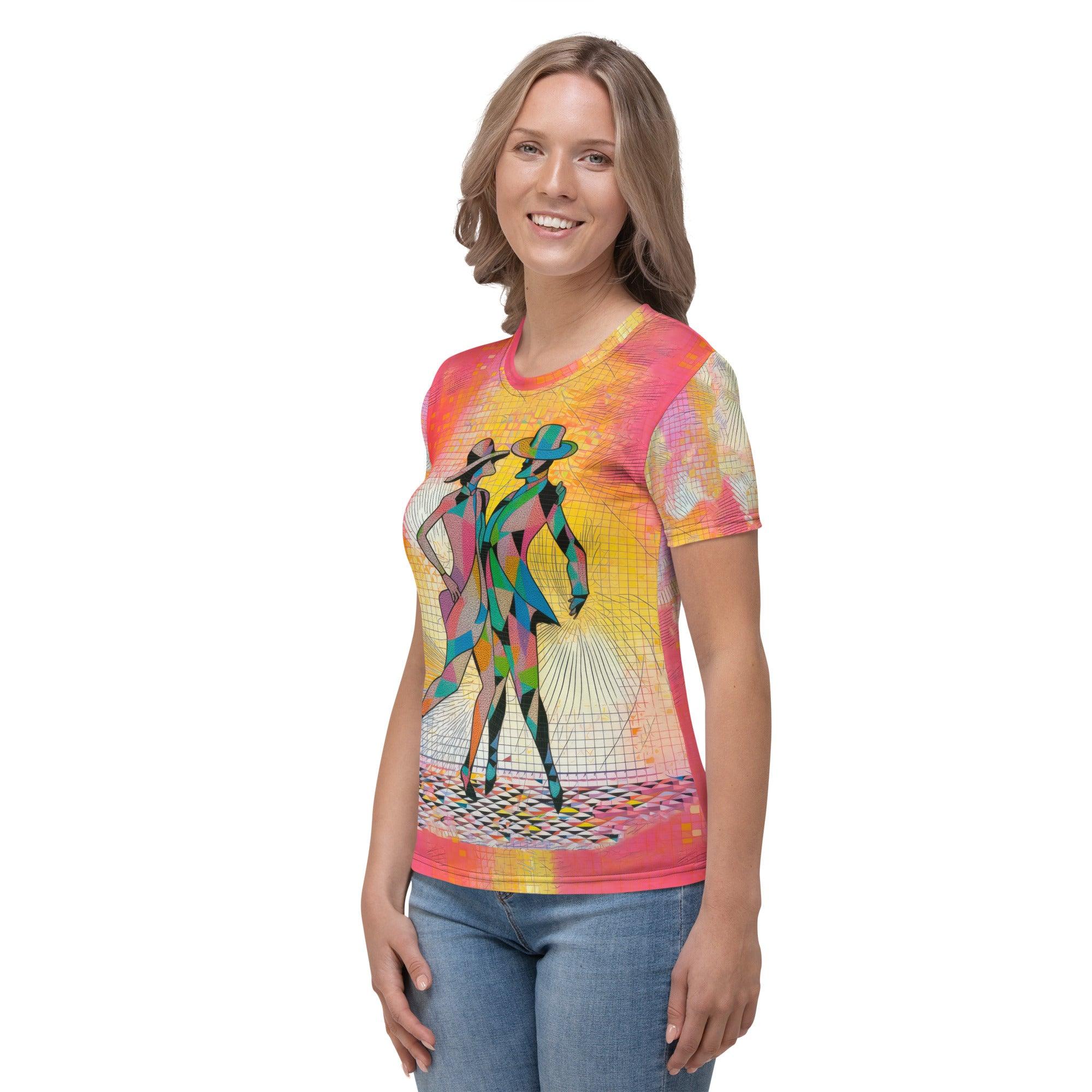 Model wearing Aerial Balletic Attire Women's T-shirt