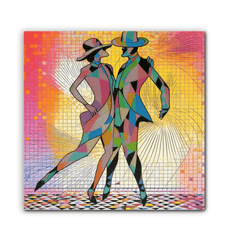 Sophisticated ballet attire canvas piece, a tribute to dance artistry.