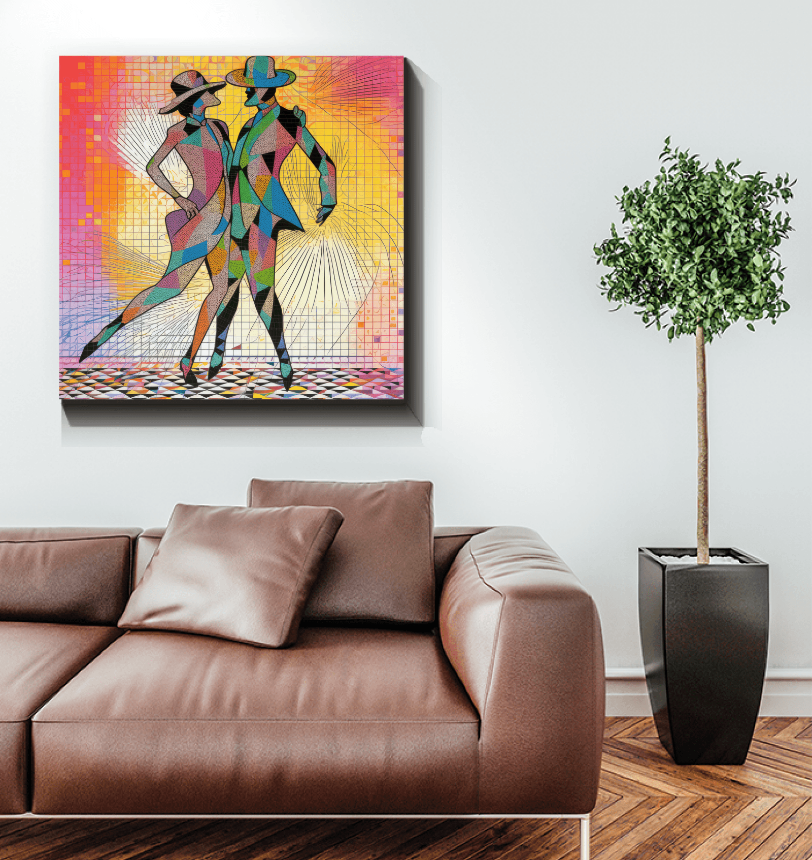 Dance-inspired canvas artwork showcasing the beauty of balletic attire.