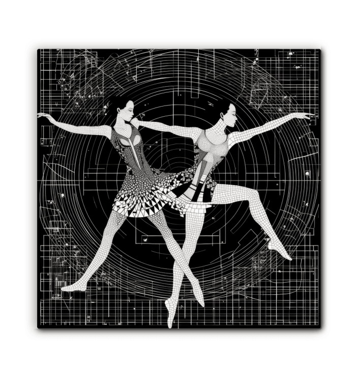 Chic aerial dance-inspired canvas art for stylish interior design.