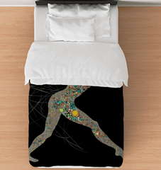 Airborne Balletic Style Duvet Cover showcasing elegant dance-inspired design in soft hues.