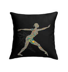 Chic airborne balletic style pillow for a sophisticated home accent.