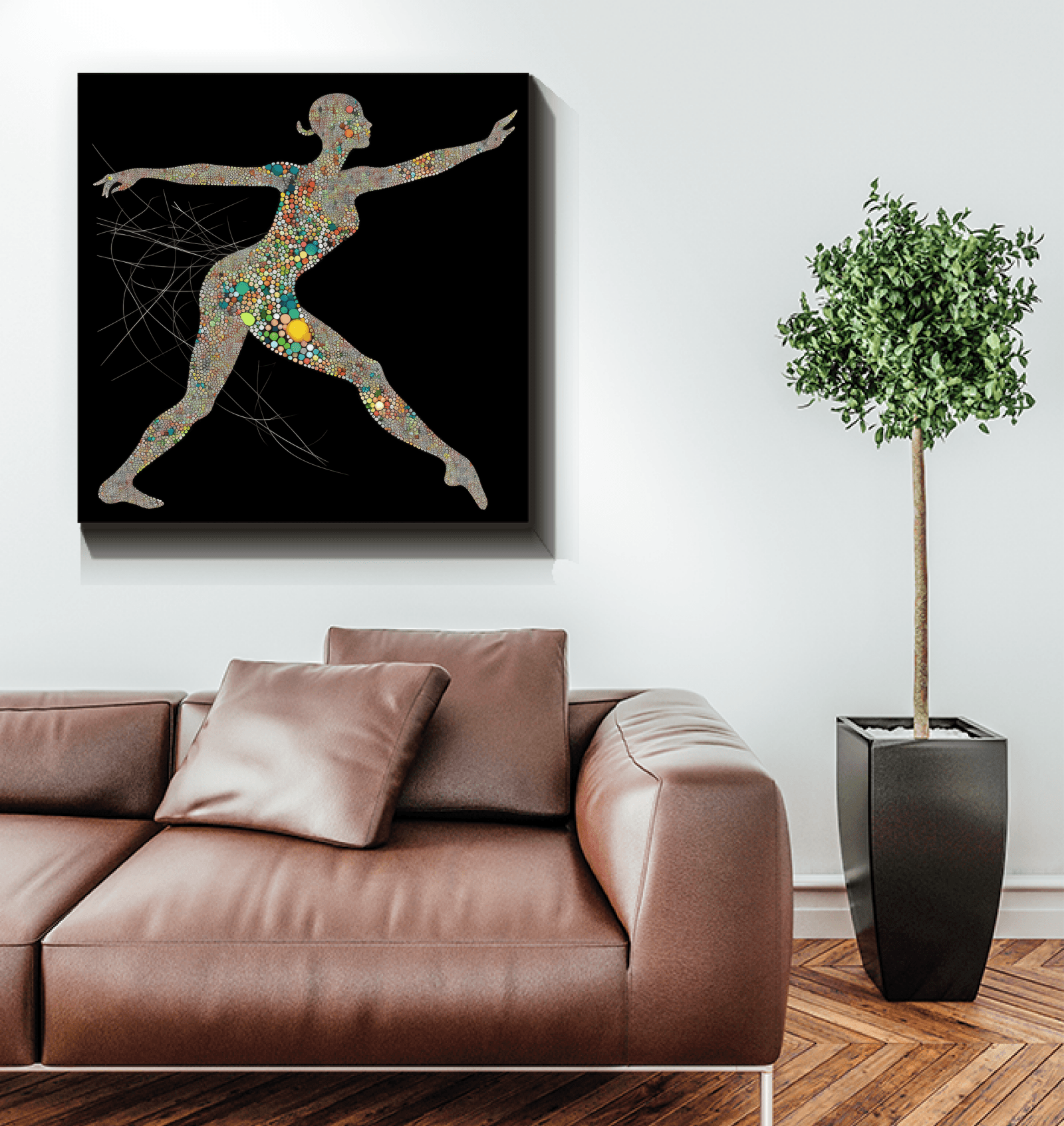 Airborne Balletic Style canvas showcasing elegant dance in motion.