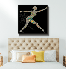 Airborne Balletic Style Wrapped Canvas - Beyond T-shirts