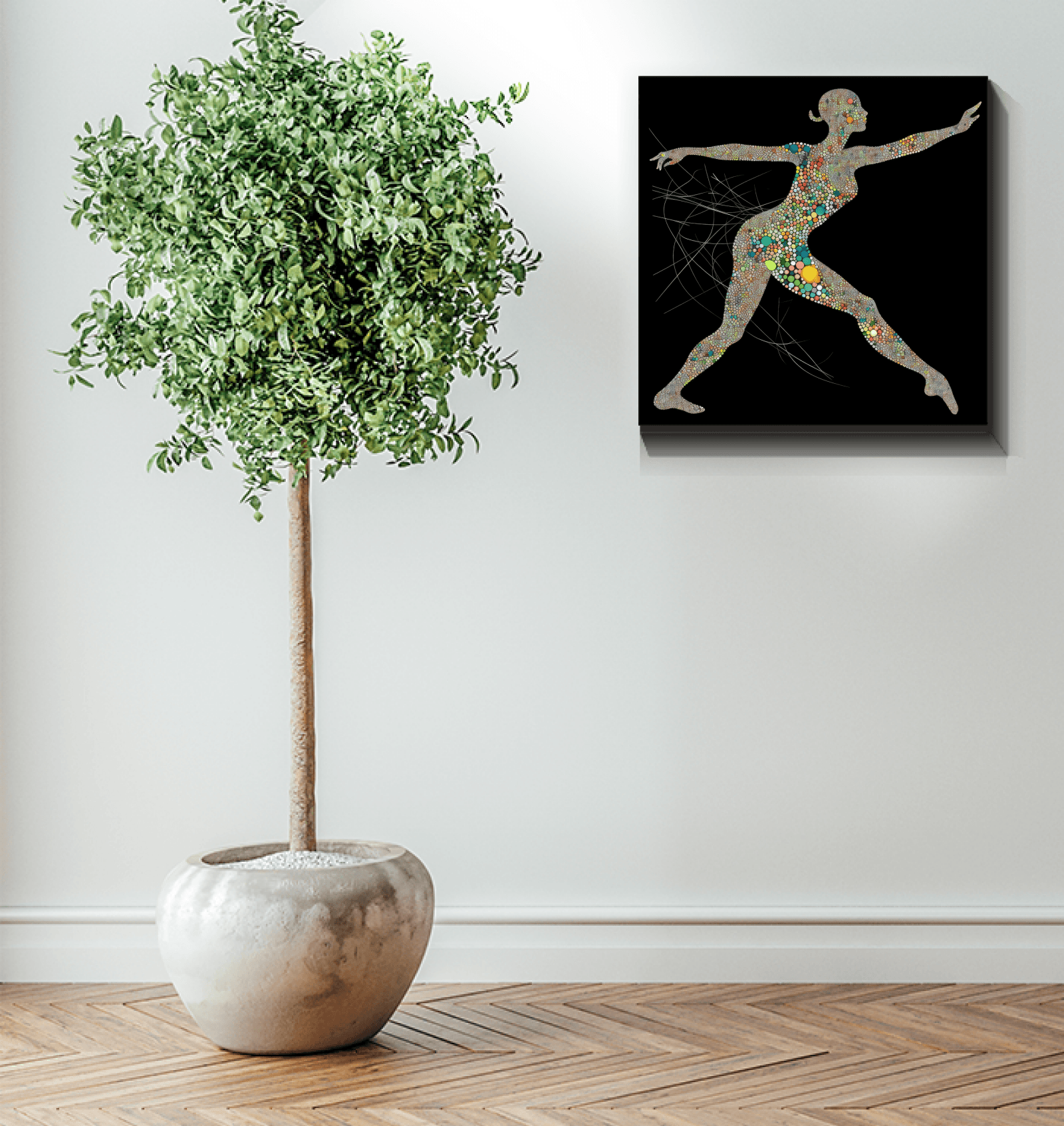 Exclusive Airborne Balletic Style canvas for art collectors.