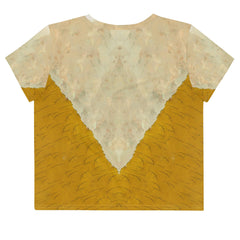 Back view of NS-996 print crop top showcasing the all-over design