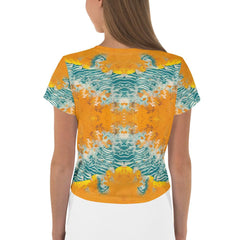 Vibrant and trendy Surfing 5-30 Crop Tee, perfect for surf lovers