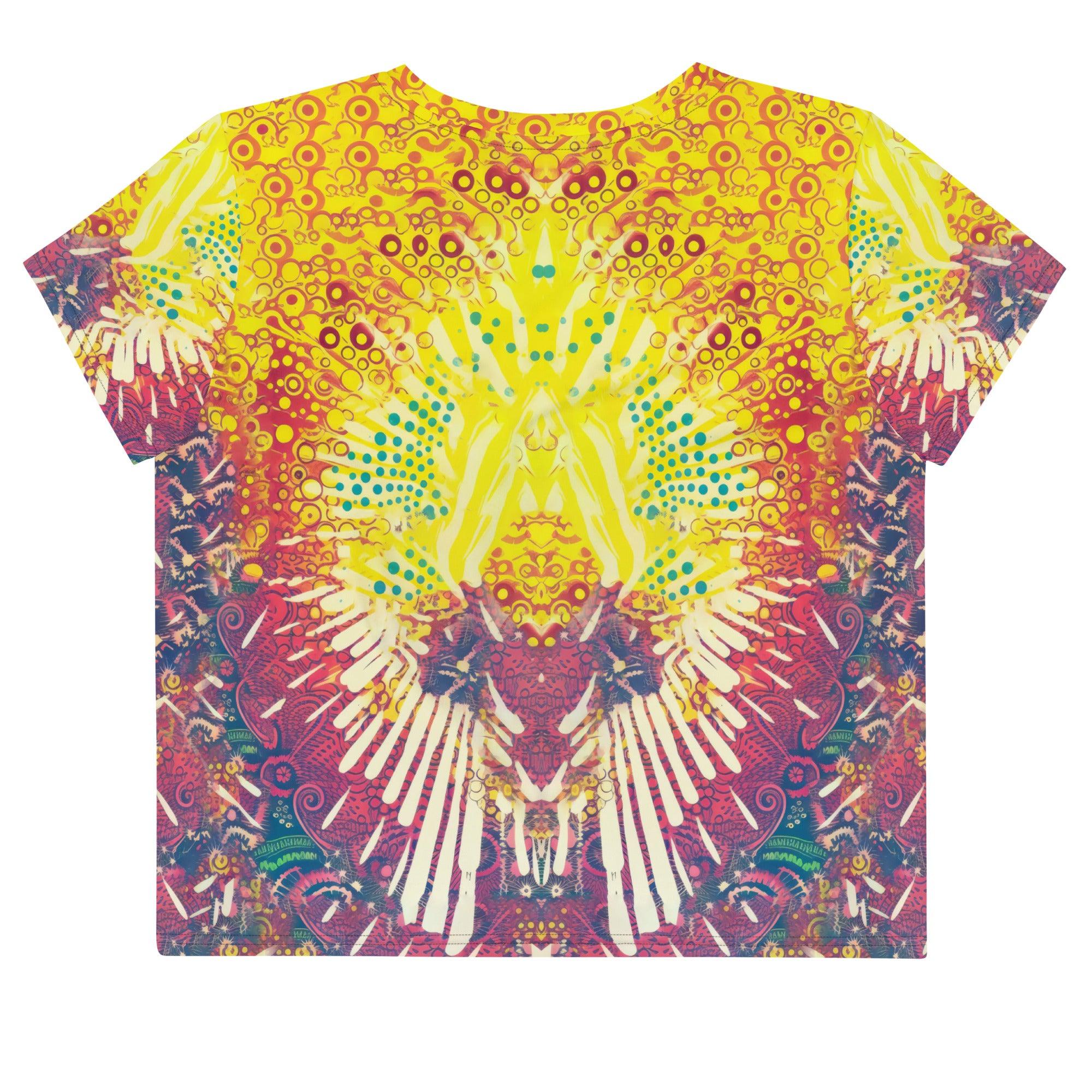 Surf-inspired Surfing 1 13 All-Over Print Crop Tee, designed for fashion-forward beach lovers.