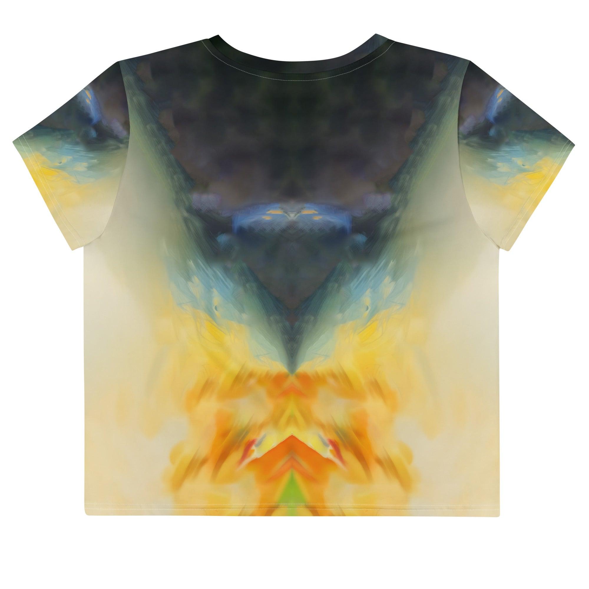 Moonlit Masquerade All-Over Crop T-Shirt - Beyond T-shirts