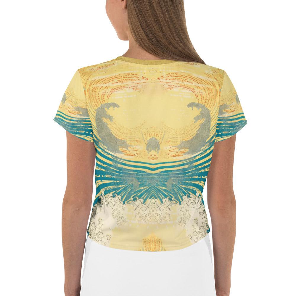 Surfing Serenity Crop T-Shirt - Beyond T-shirts