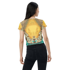 Wave Rider Elegance Women's Crop Tee - Beyond T-shirts