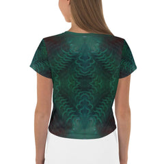 Melodic Harmony All-Over Print Crop T-Shirt - Beyond T-shirts