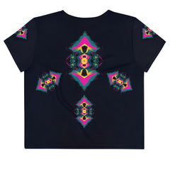 Romantic Lace All-Over Print Women's Crop Tee - Beyond T-shirts