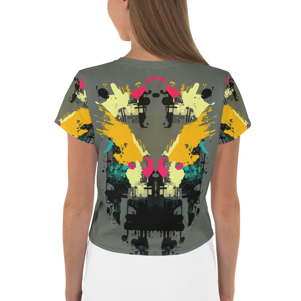 Kickboxing Elegance All-Over Print Crop Top - Beyond T-shirts