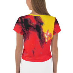 Harmony-inspired Crop Tee - Women's All-Over Print Music Top - Beyond T-shirts