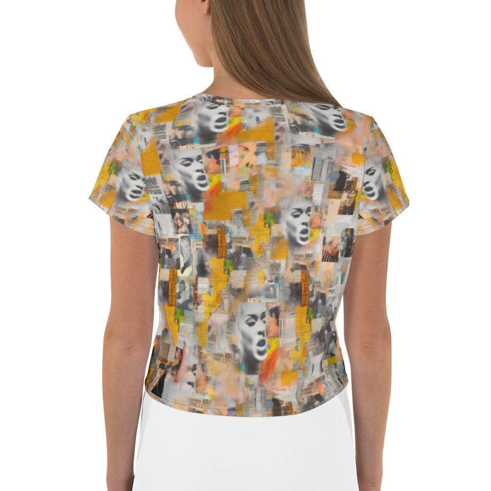 Music Odyssey Women's All-Over Print Crop T-Shirt - Beyond T-shirts