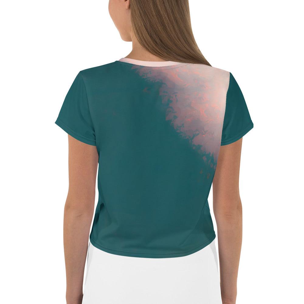 Music Vibes All-Over Print Women's Crop Tee - Beyond T-shirts