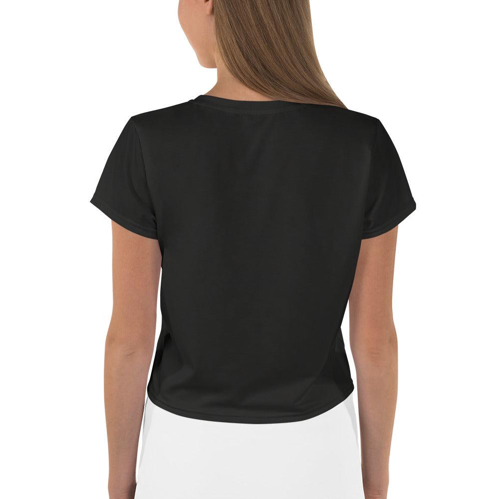 Sleek Futuristic Shoes Women's Crop Tee - Beyond T-shirts