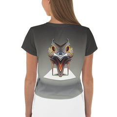 Lunar Sole Futuristic Shoes Crop Tee for Her - Beyond T-shirts