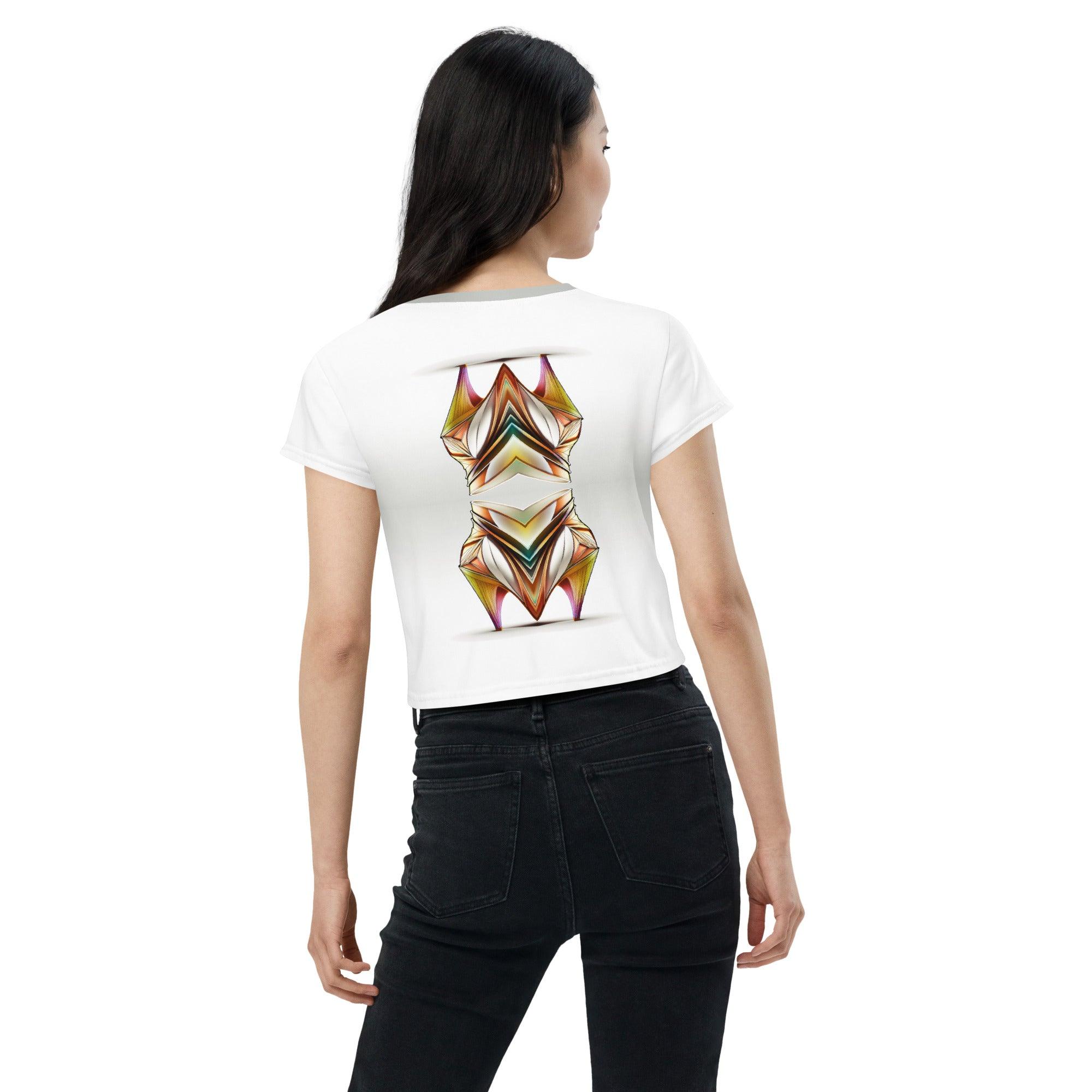 Futuristic Fusion Women's Crop Top - Beyond T-shirts