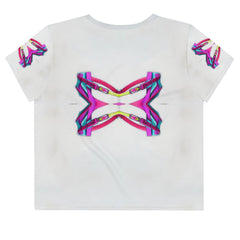 Crystal Futuristic Shoes Crop Top for Her - Beyond T-shirts