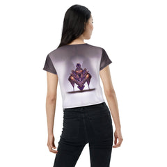 Vivid Futuristic Shoes Crop Top for Women - Beyond T-shirts