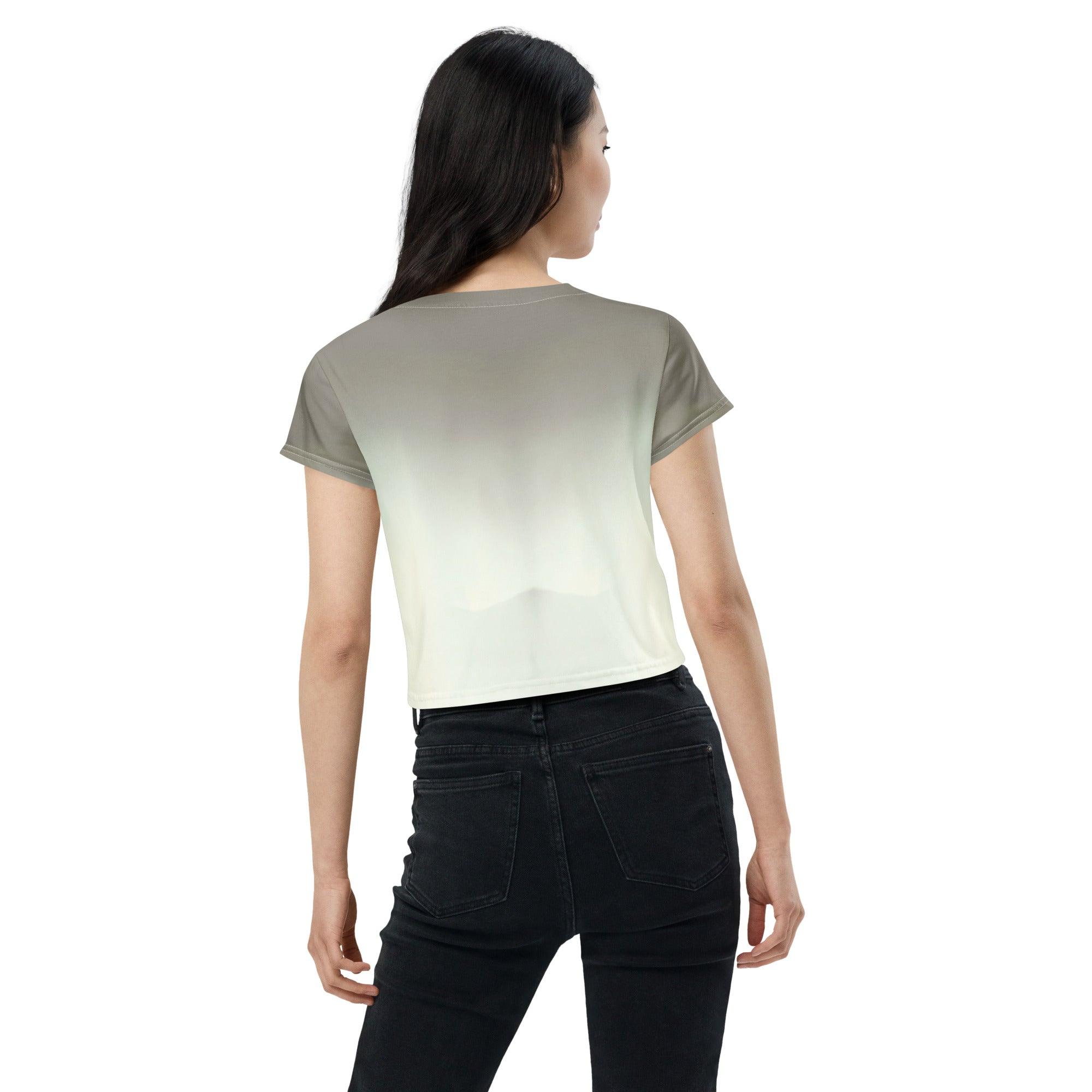 Vivid Futuristic Shoes Women's Crop Tee - Beyond T-shirts