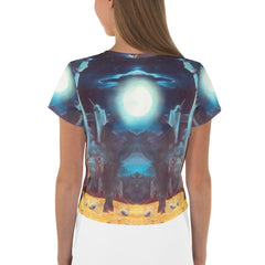 Cemetery Stroll Crop Shirt Hauntingly Beautiful - Beyond T-shirts