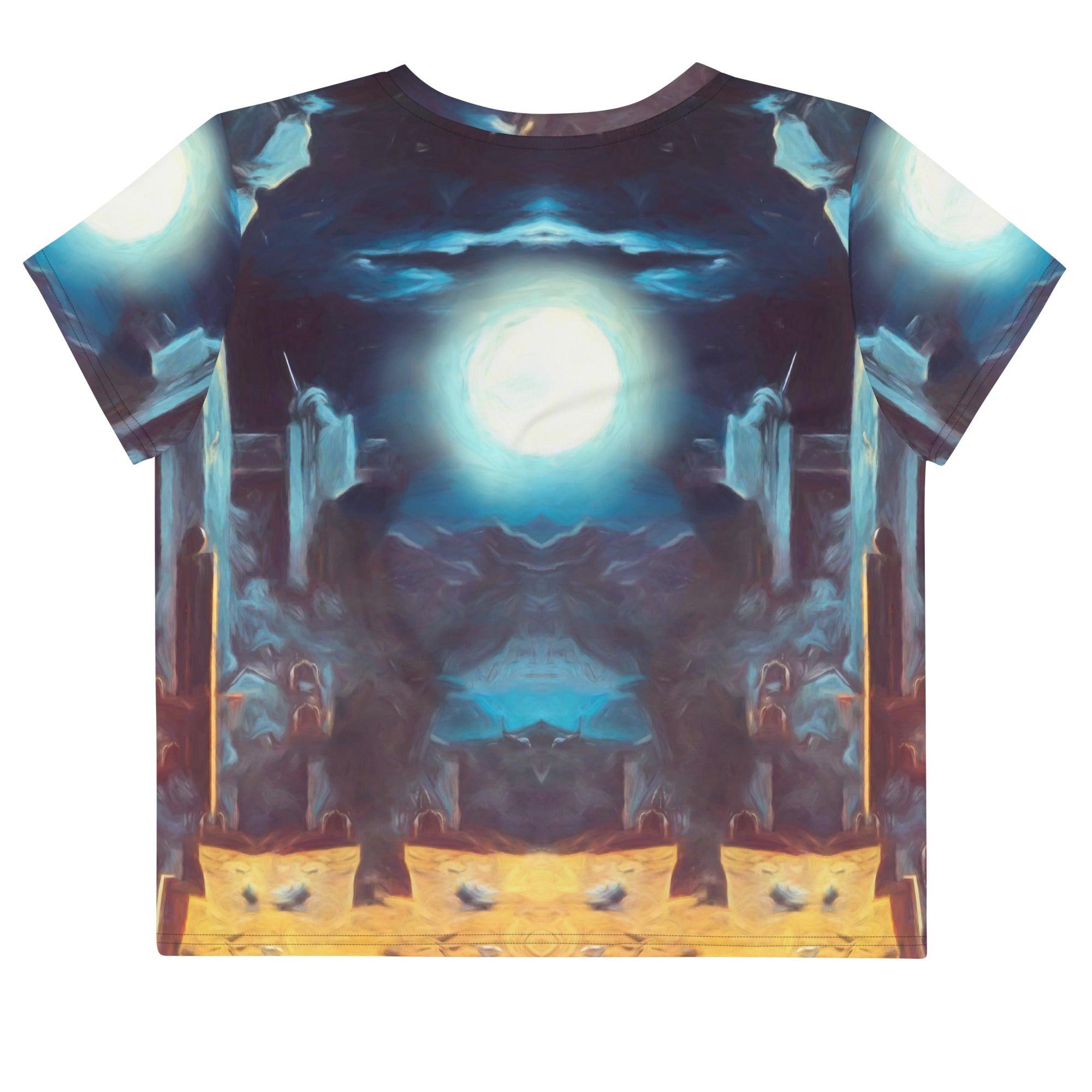 Cemetery Stroll Crop Shirt Hauntingly Beautiful - Beyond T-shirts