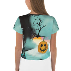 Halloween In Wonderland Crop T-Shirt - Beyond T-shirts