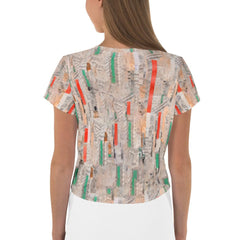 Musical Notes Symphony All-Over Print Crop T-Shirts - Beyond T-shirts