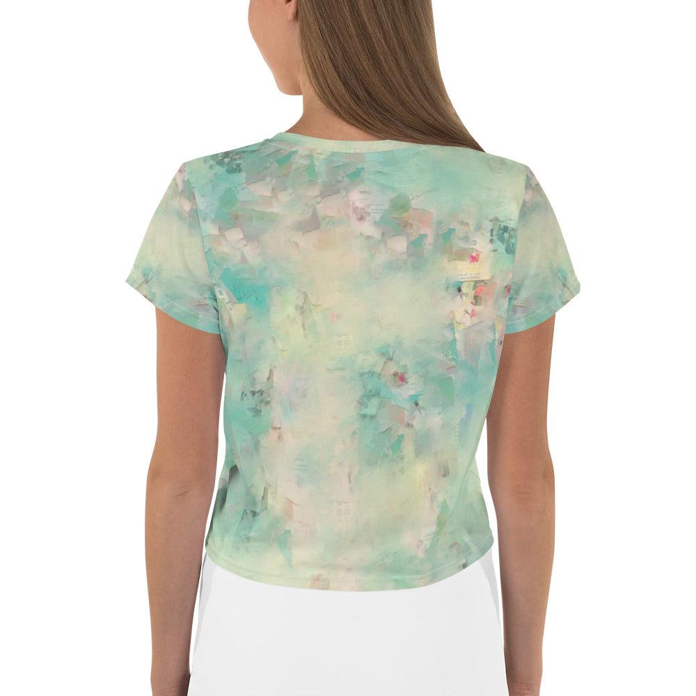 Classical Crescendo All-Over Print Crop T-Shirts - Beyond T-shirts