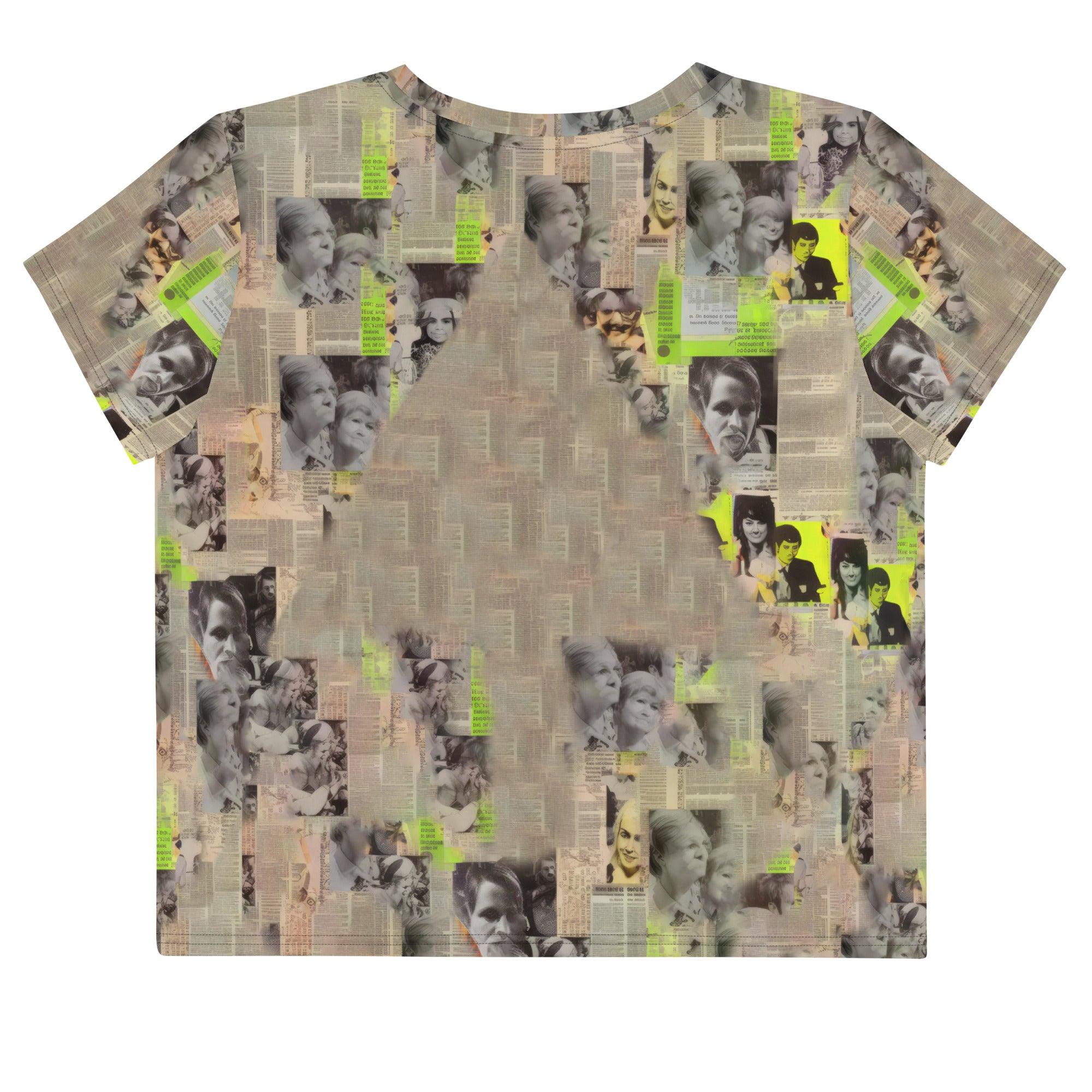 Vintage Vinyl Grooves All-Over Print Crop T-Shirts - Beyond T-shirts