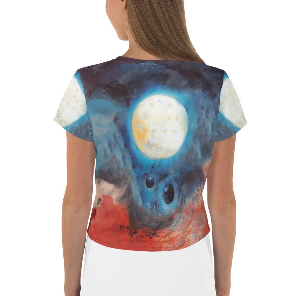 Fright Night Fiesta Women's All-Over Print Crop T-Shirt - Beyond T-shirts