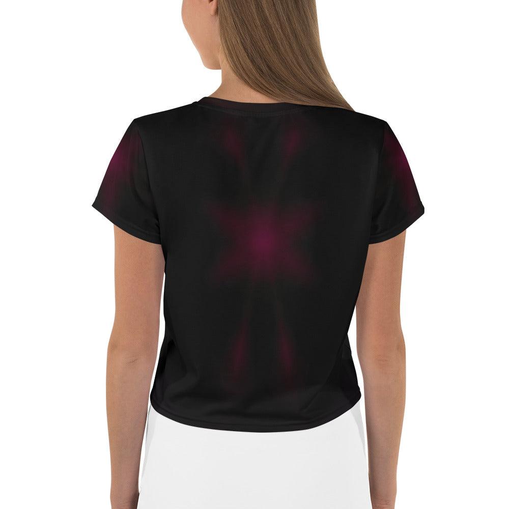 Chic Geometric Women's All-Over Print Crop T-Shirt - Beyond T-shirts