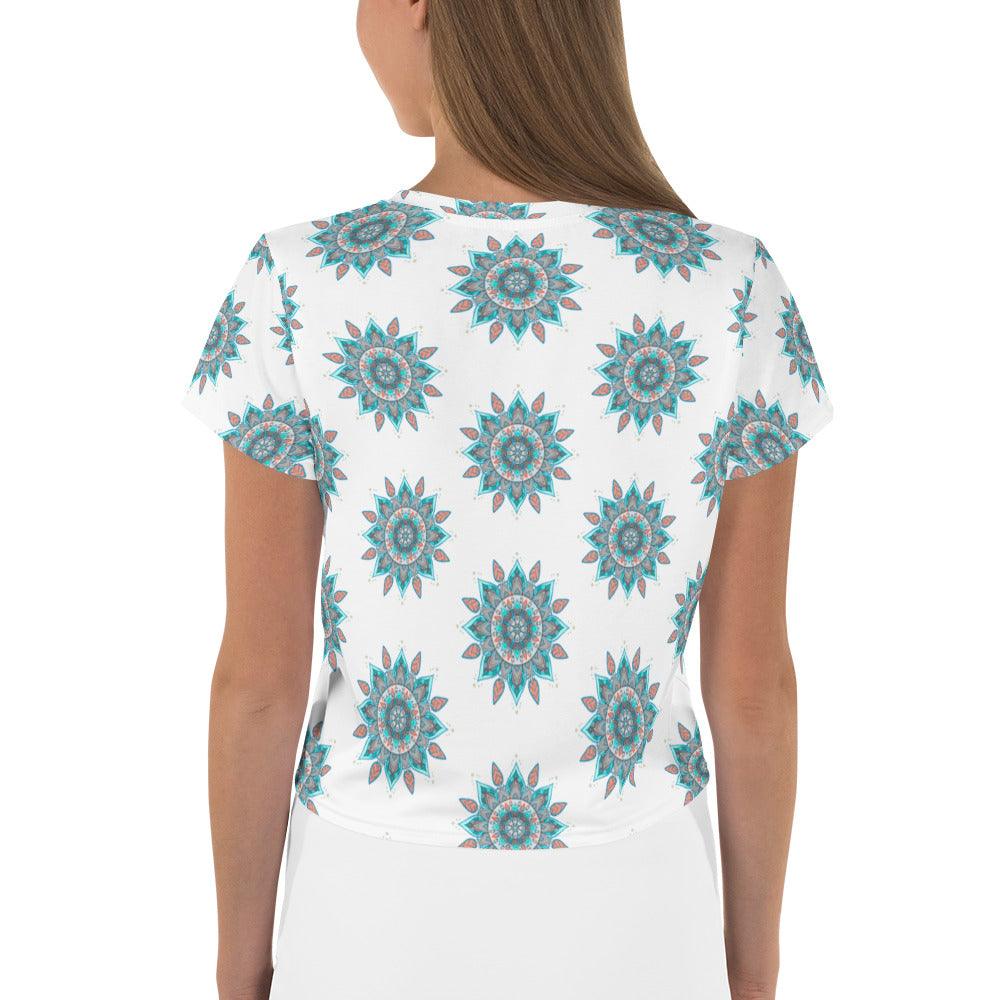 Mystic Lotus Mandala Crop Tee - Beyond T-shirts