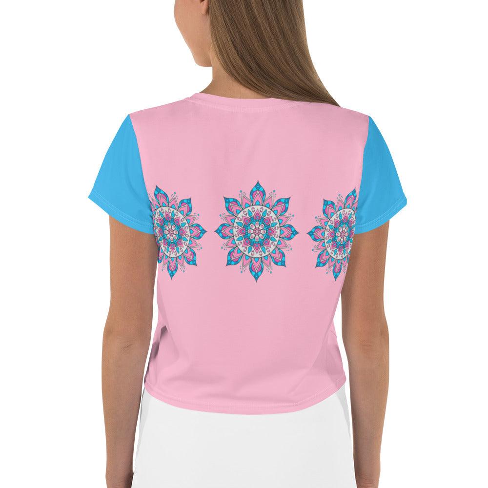 Sun And Moon Mandala Crop Tee - Beyond T-shirts