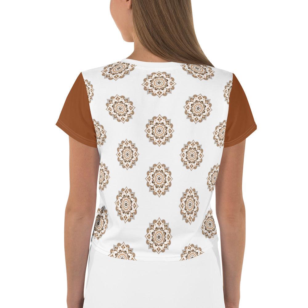 Spiral Mandala Crop T-Shirt - Beyond T-shirts