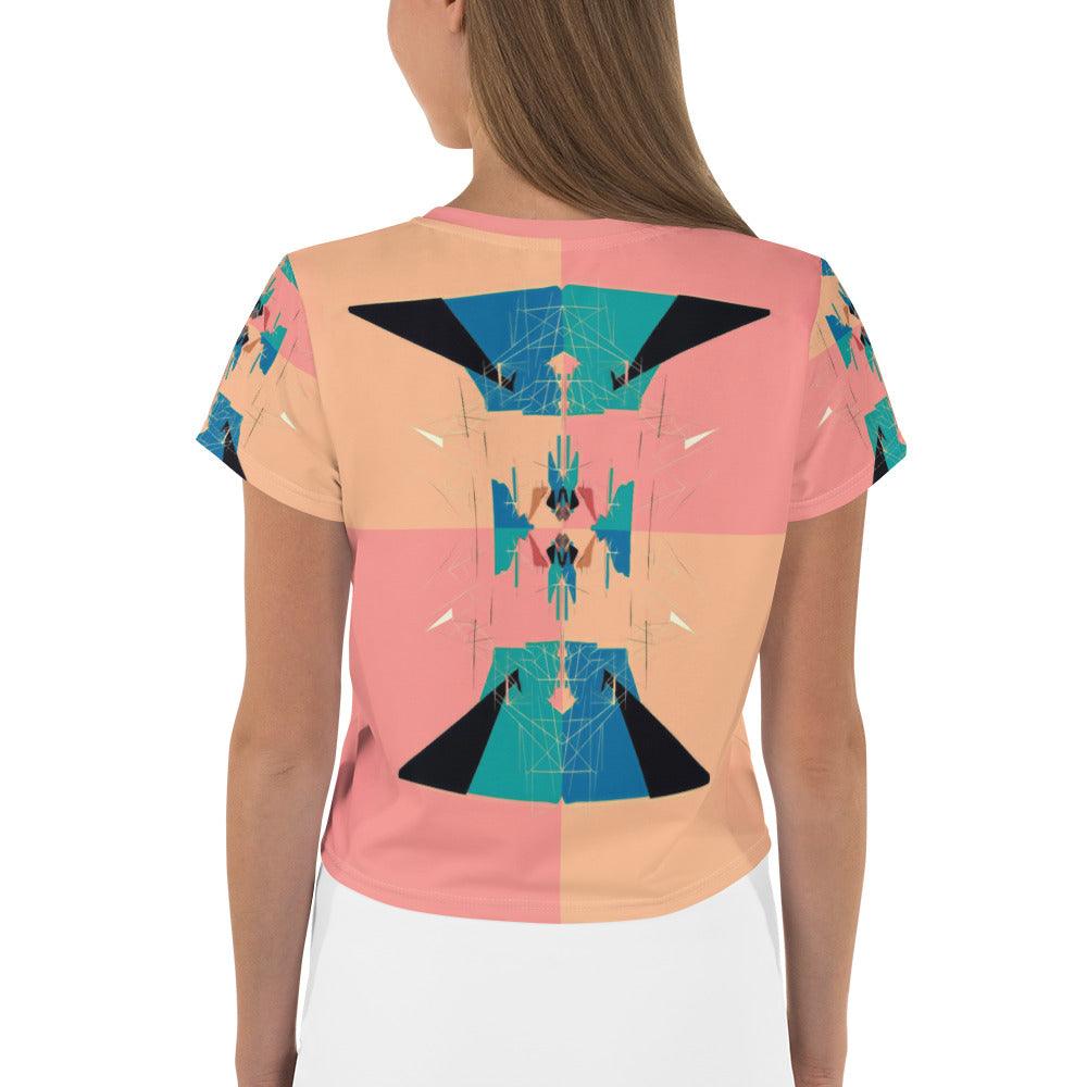 Disco Diva All-Over Print Crop T-Shirt - Beyond T-shirts