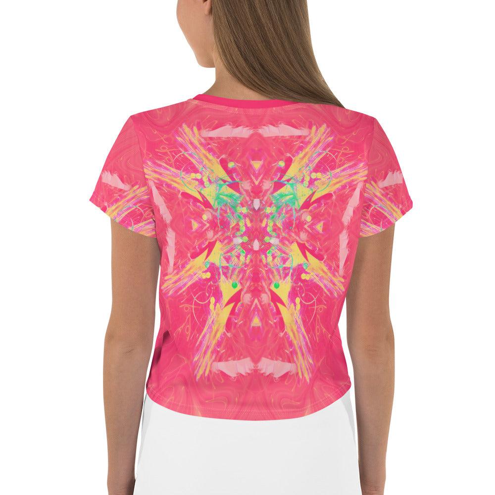 Electric Guitar All-Over Print Crop T-Shirt - Beyond T-shirts