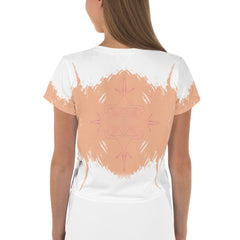 Acoustic Serenity All-Over Print Crop T-Shirt - Beyond T-shirts