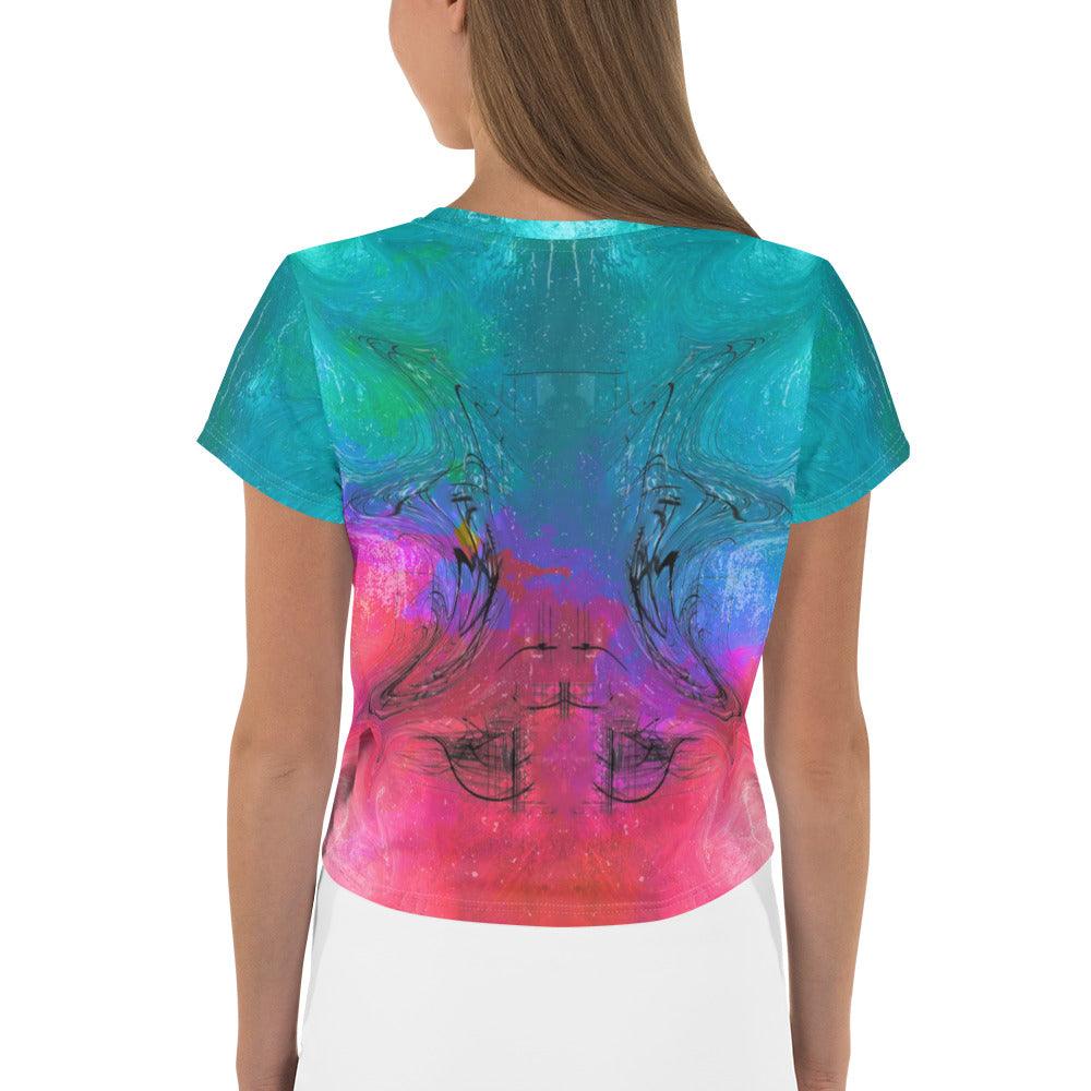 Guitar Solo All-Over Print Crop T-Shirt - Beyond T-shirts