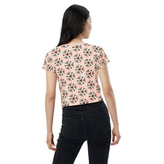 Whimsical Watercolors All-Over Print Crop T-Shirt - Beyond T-shirts