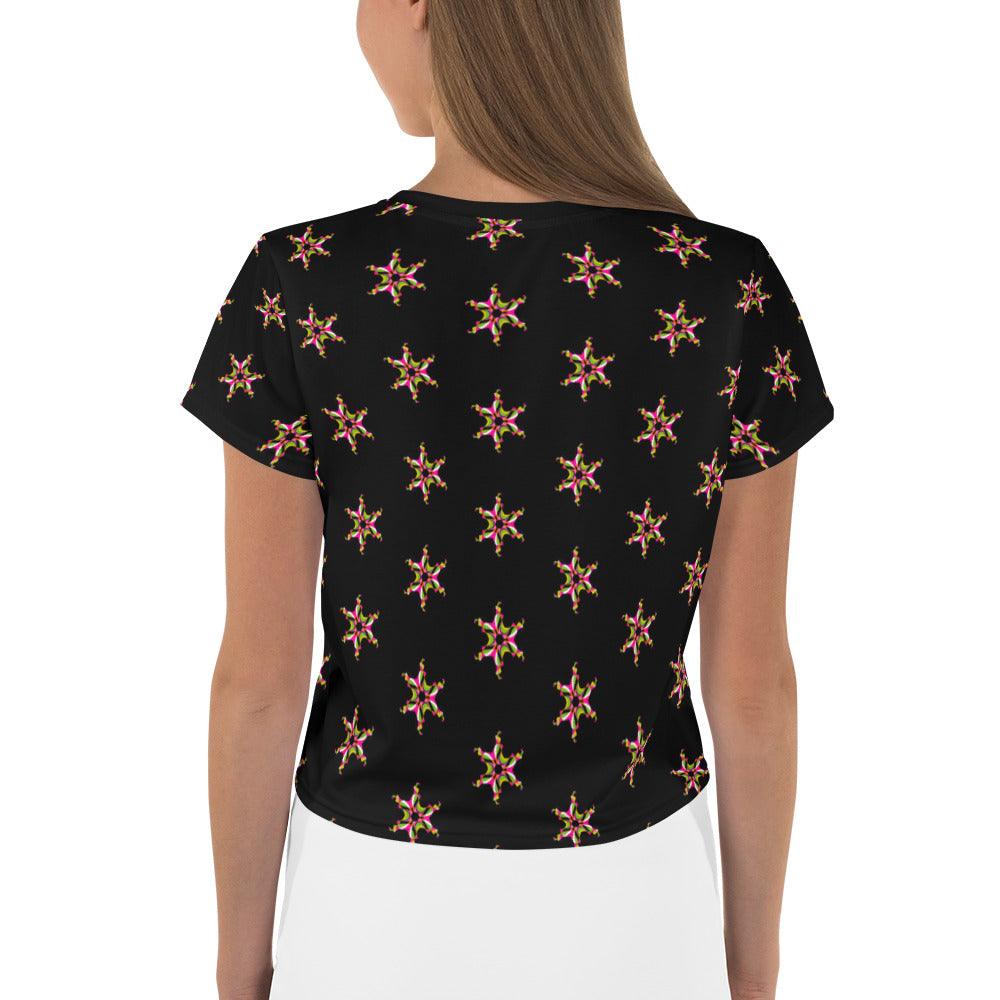 Abstract Adventures All-Over Print Crop T-Shirt - Beyond T-shirts