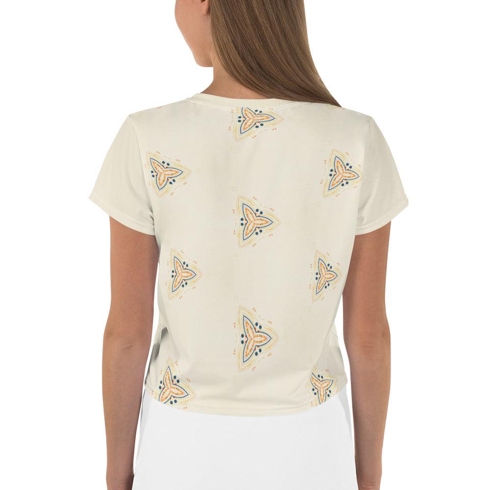 Empowerment in Abstraction: Women's Art Crop T-Shirt - Beyond T-shirts