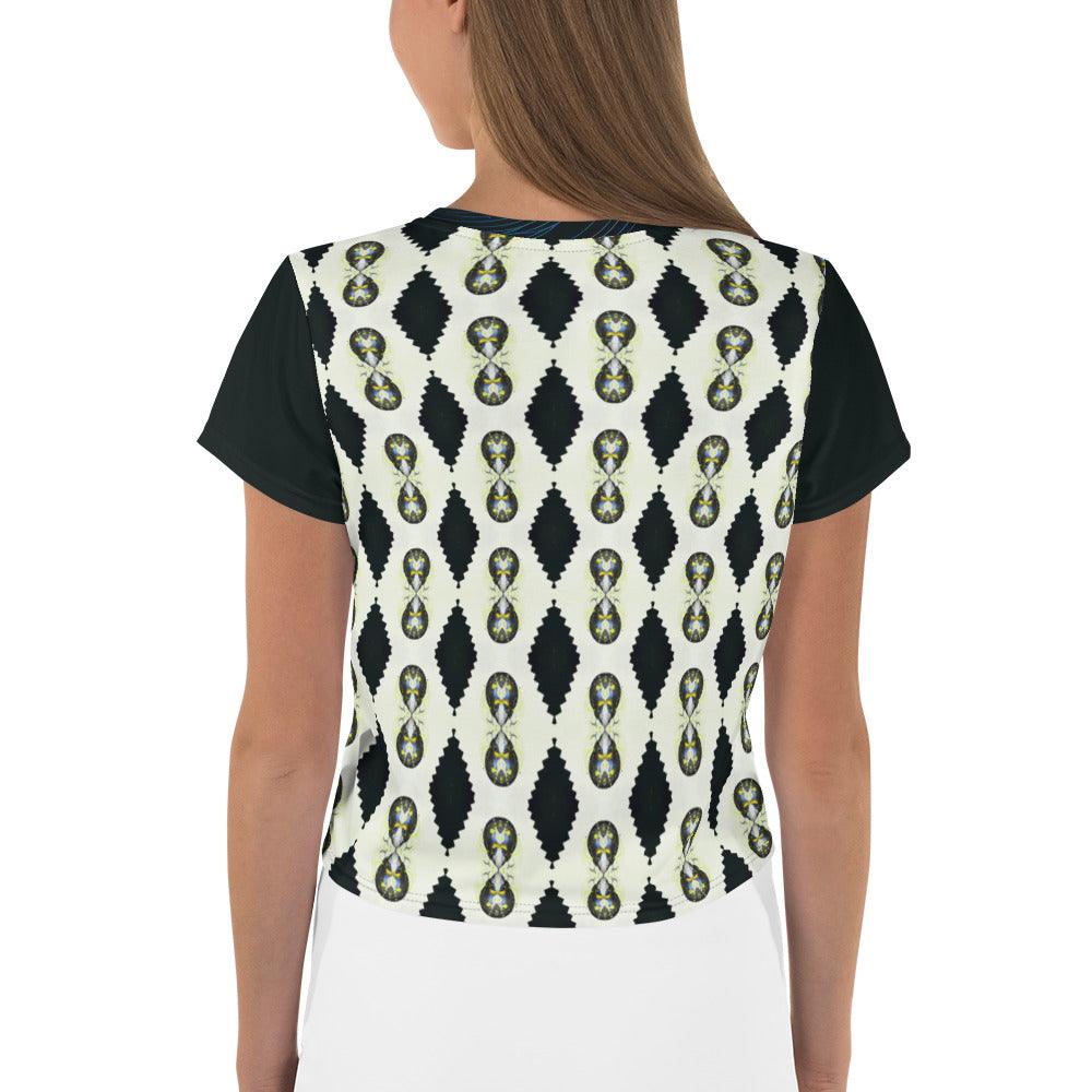 Empowering Expressions in Abstraction: Women's Crop T-Shirt - Beyond T-shirts